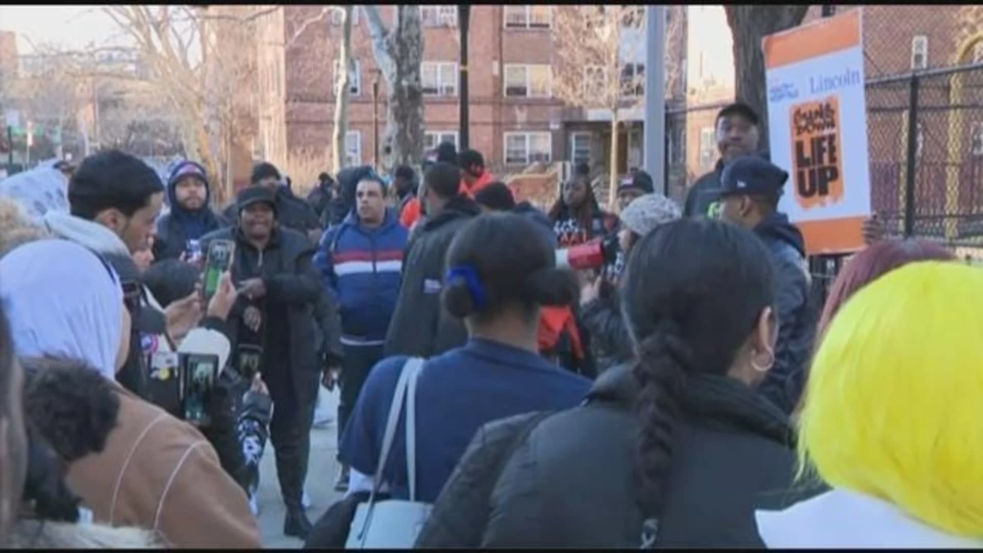 Shooting near Patterson Houses prompts rally for justice