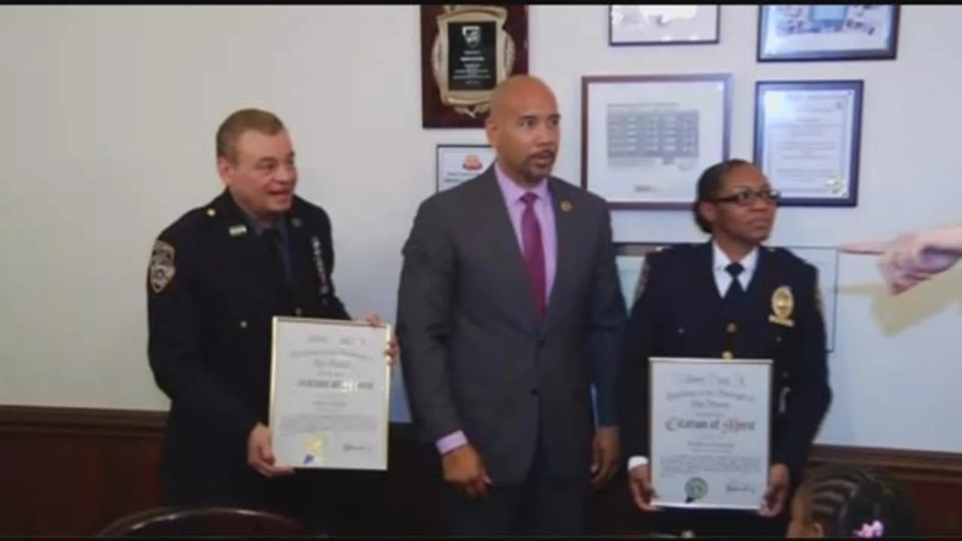School safety agents honored for rescuing kidnapped kid