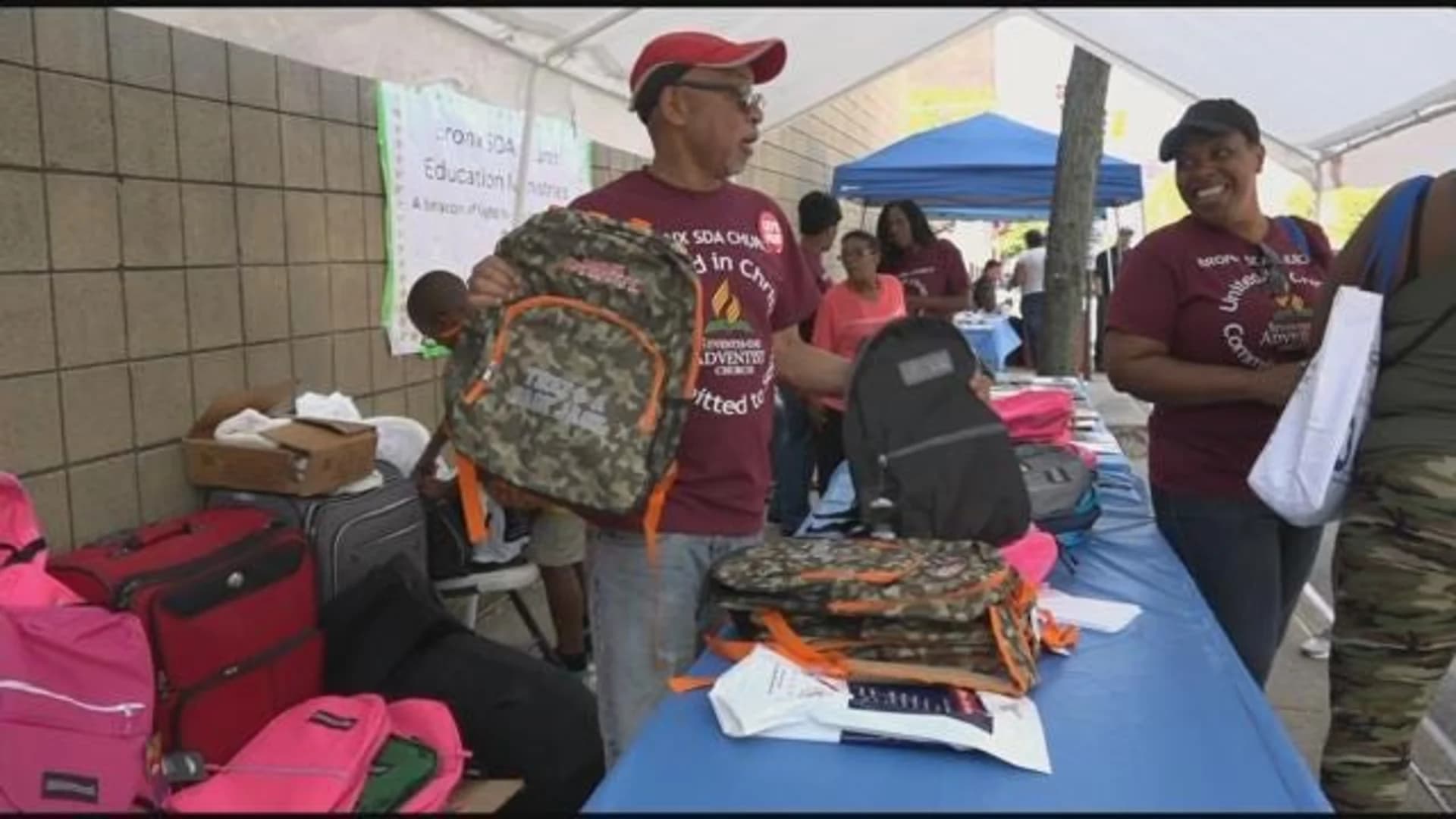 Back-to-school party brings fun, free supplies to Claremont students