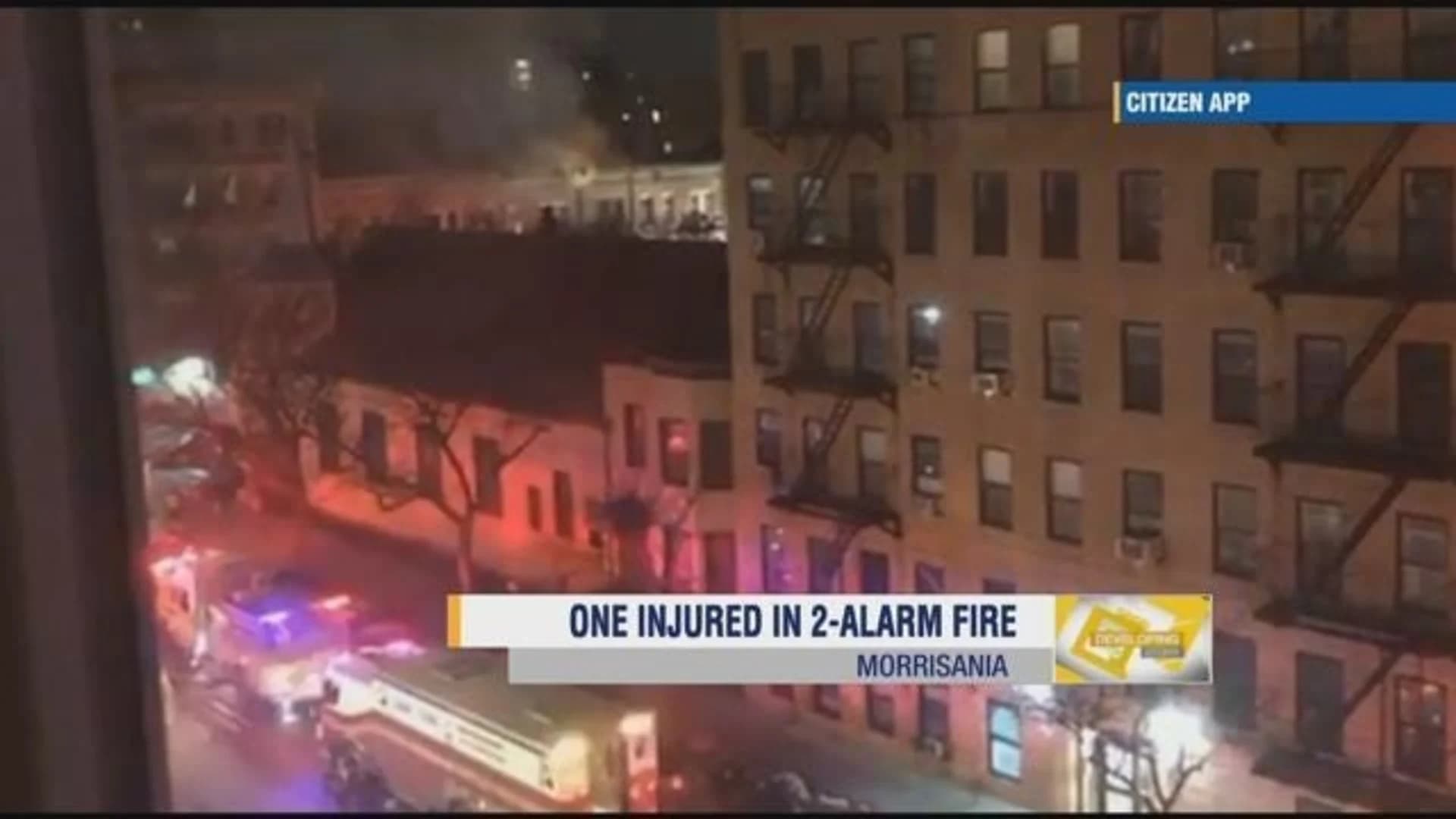 FDNY: 1 seriously hurt in 2-alarm fire in Morrisania