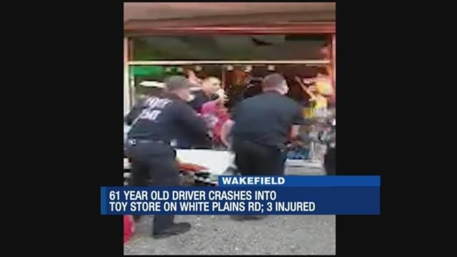 At least 3 injured after driver crashes into toy store