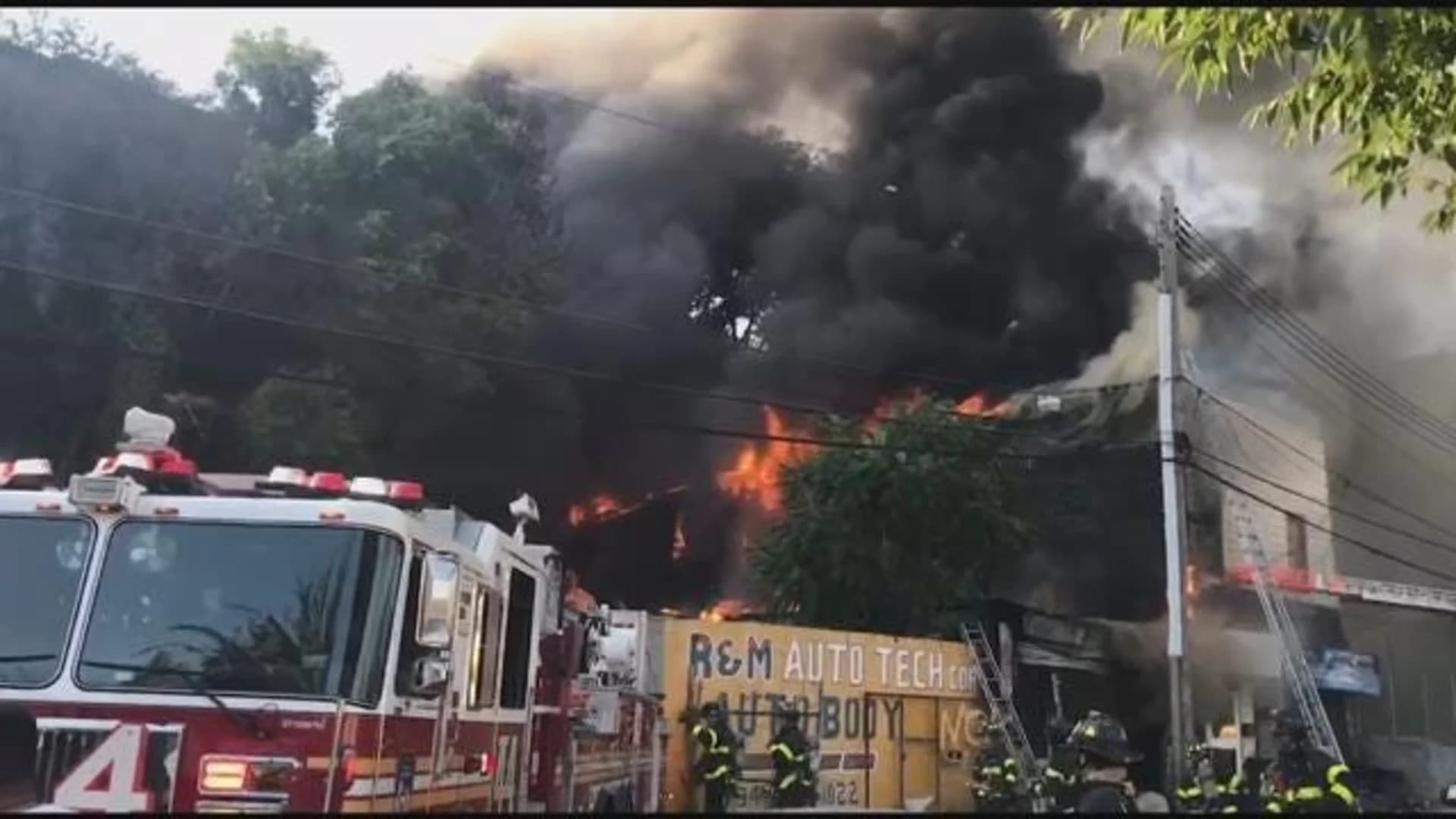 Massive fire destroys mixed-use building in Mount Hope