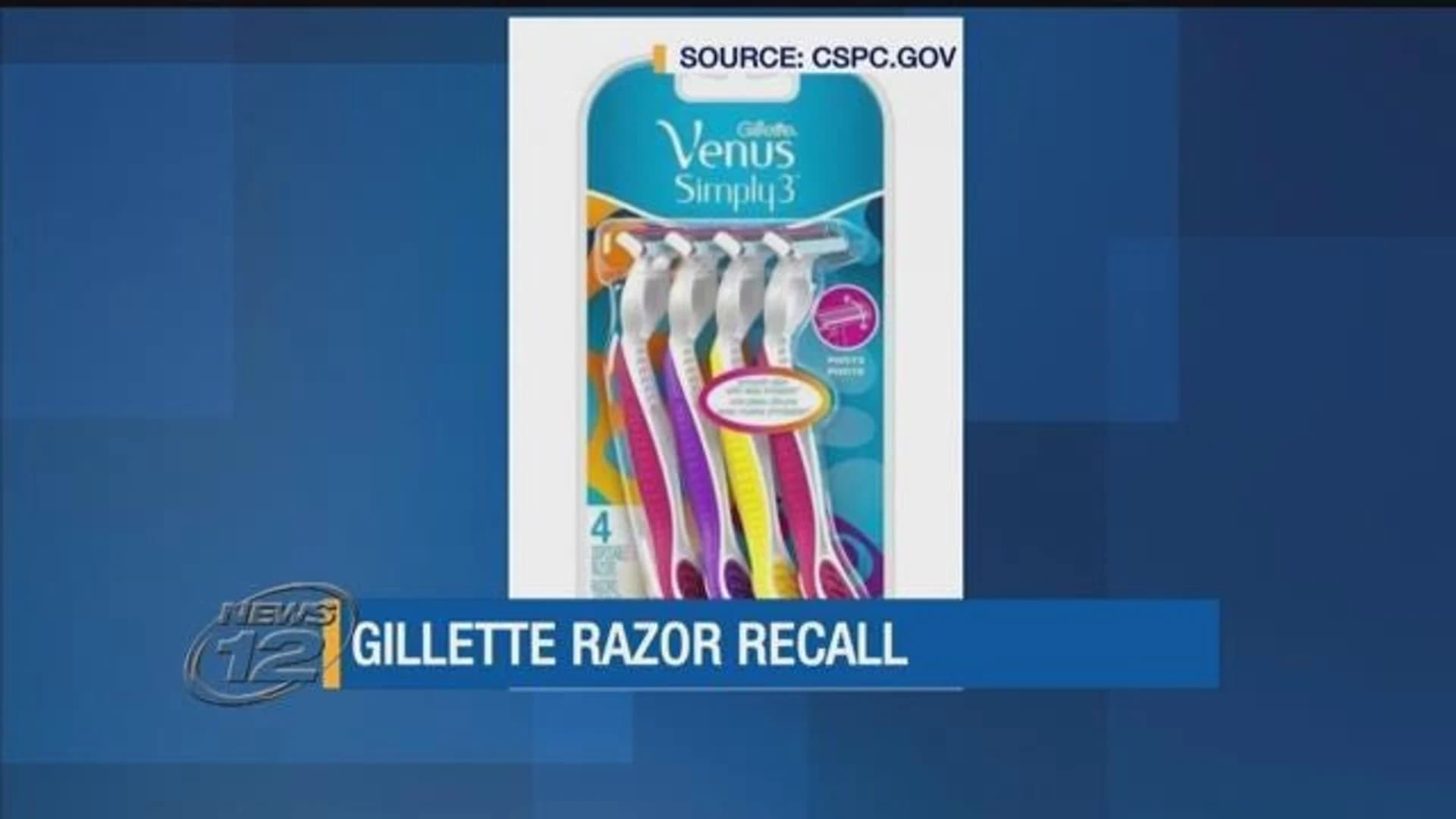 Gillette recalls women’s disposable razors due to laceration hazards