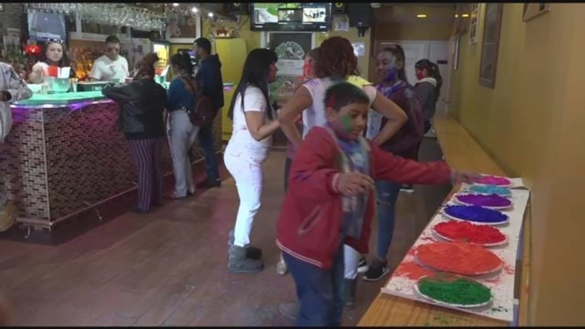 Colorful Holi celebration held at Castle Hill Avenue restaurant