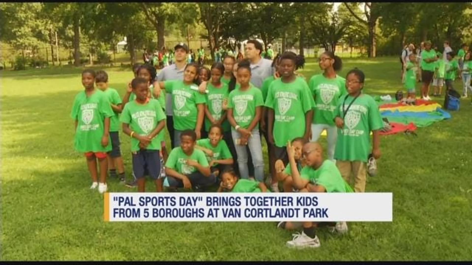 NYPD hosts kids sports event at Bronx park