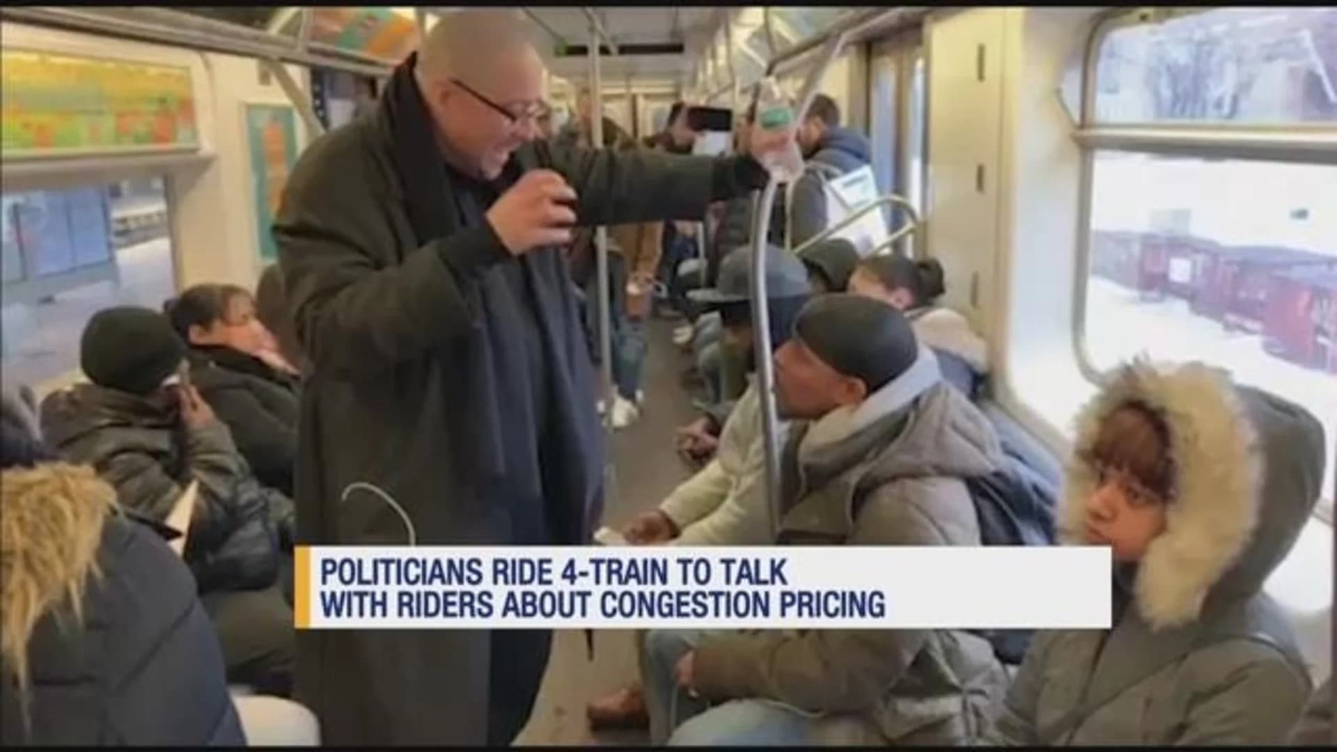State senator and advocacy group ride 4 train, talk to riders about congestion pricing