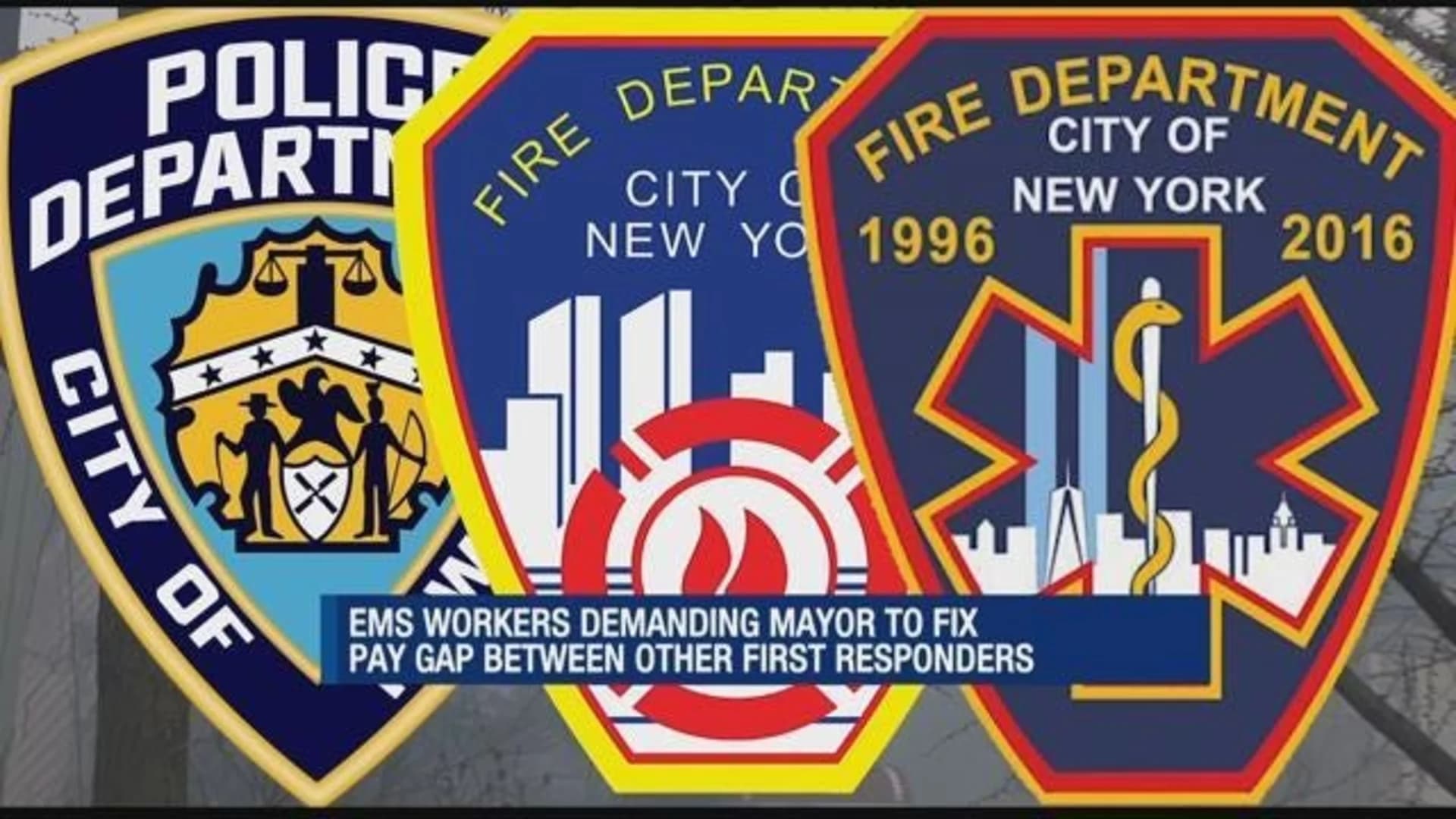 EMTs demand same pay as other first responders