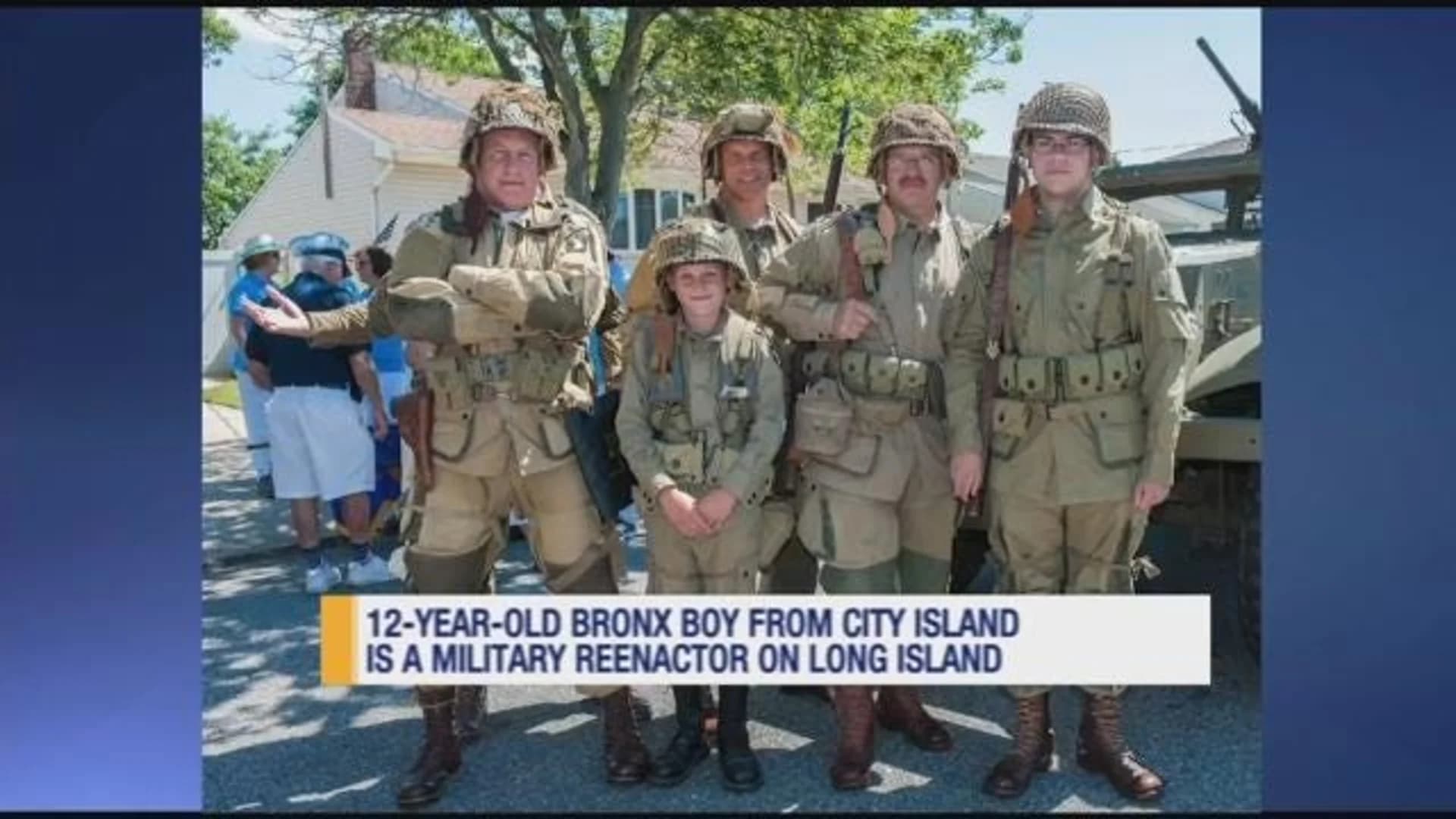 Bronx boy becomes youngest military re-enactor at LI museum