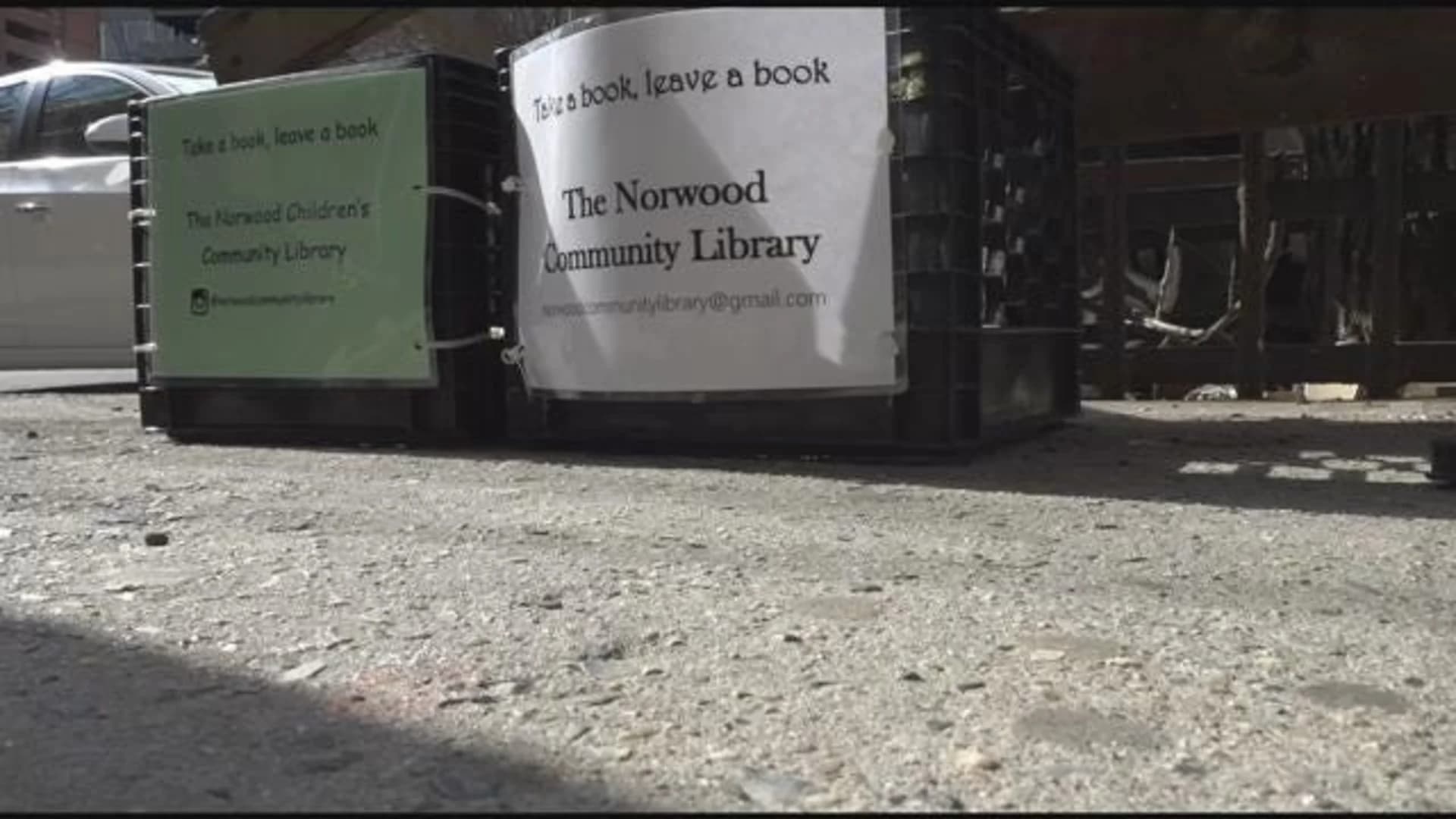Norwood man creates makeshift library, book exchange program