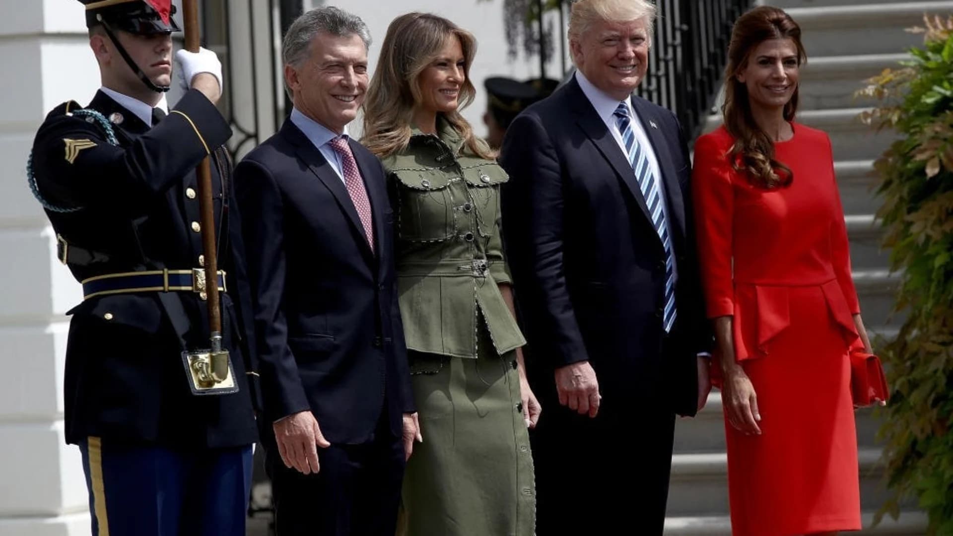 President Trump welcomes president of Argentina to the White House