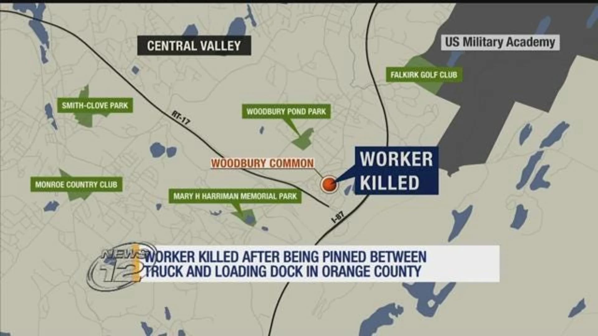 Worker killed by truck at Woodbury Common Premium Outlets loading dock