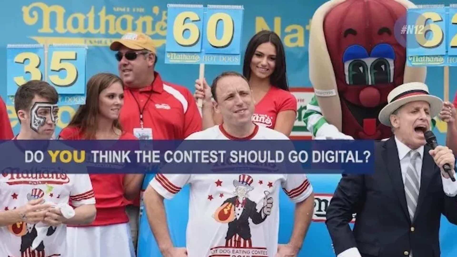 #N12BX: Nathan's Famous Hot Dog Eating Contest flub