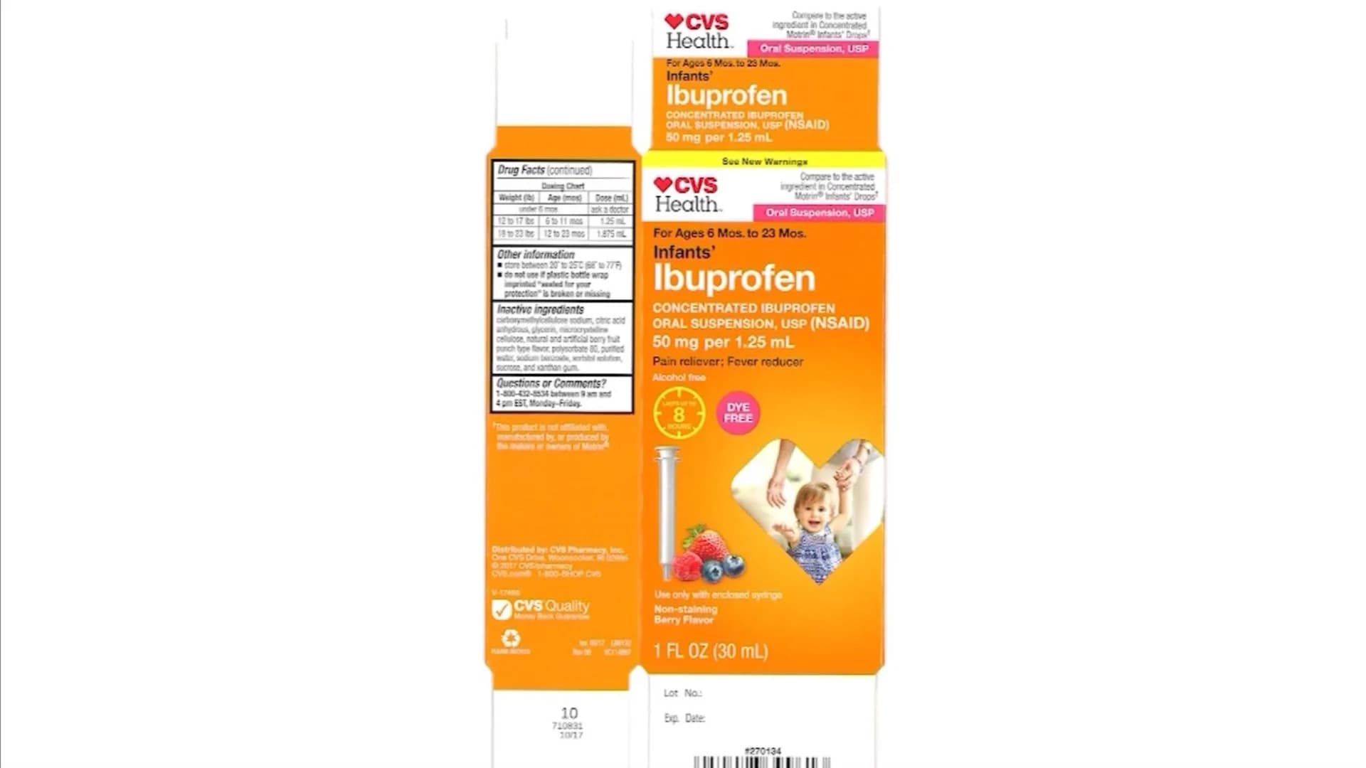 Voluntary recall of infants' ibuprofen expanded