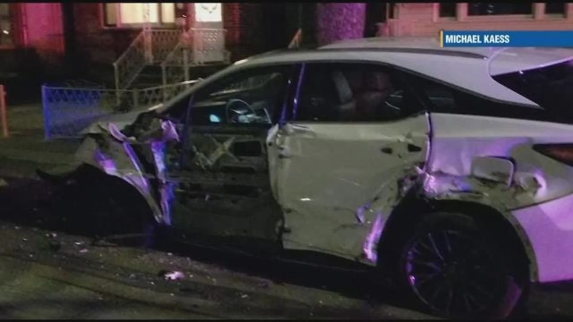 Police: Driver slammed into parked cars in Morris Park, then fled
