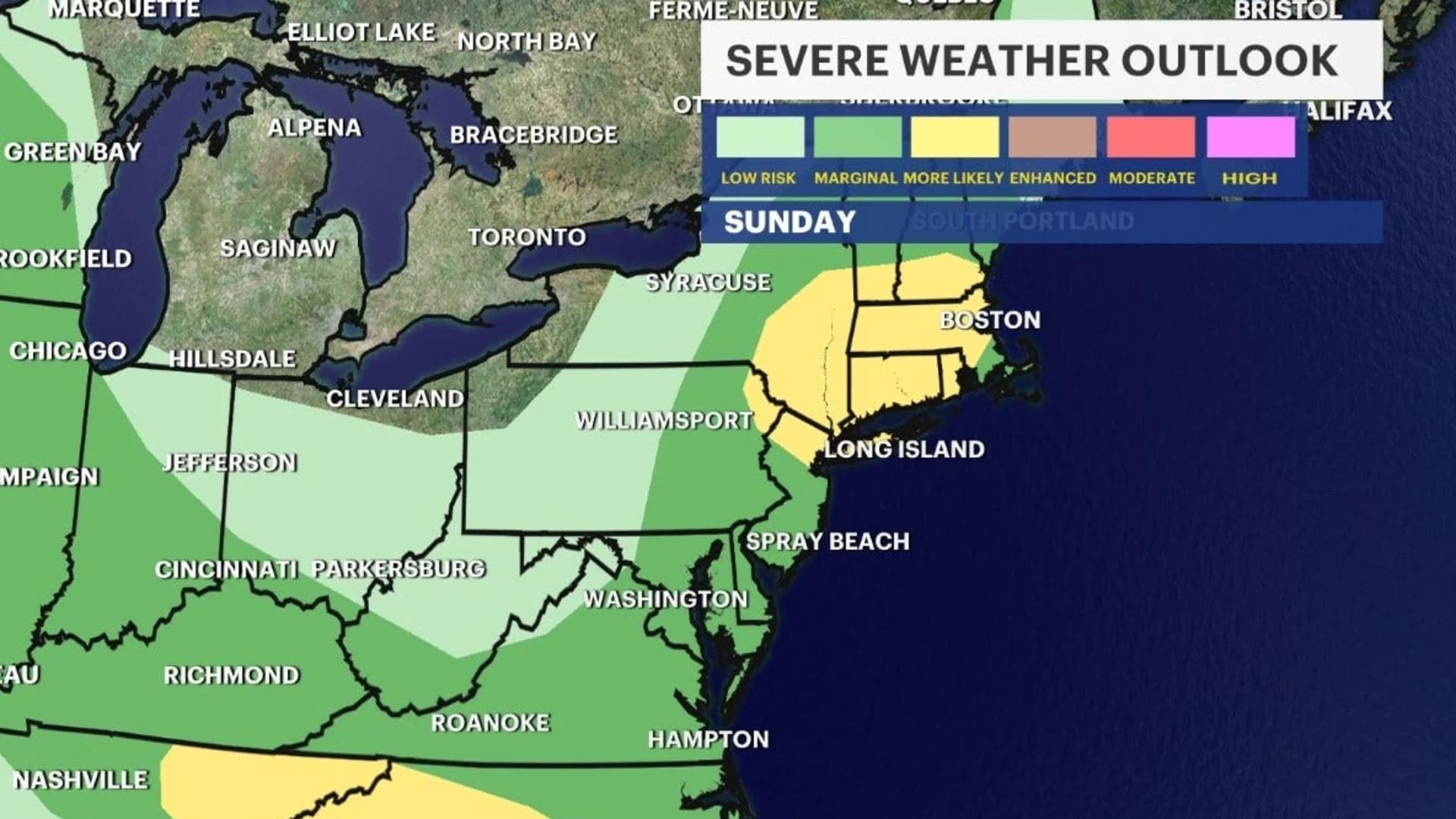 Severe thunderstorm watch issued for NYC; storms could bring gusty winds, hail