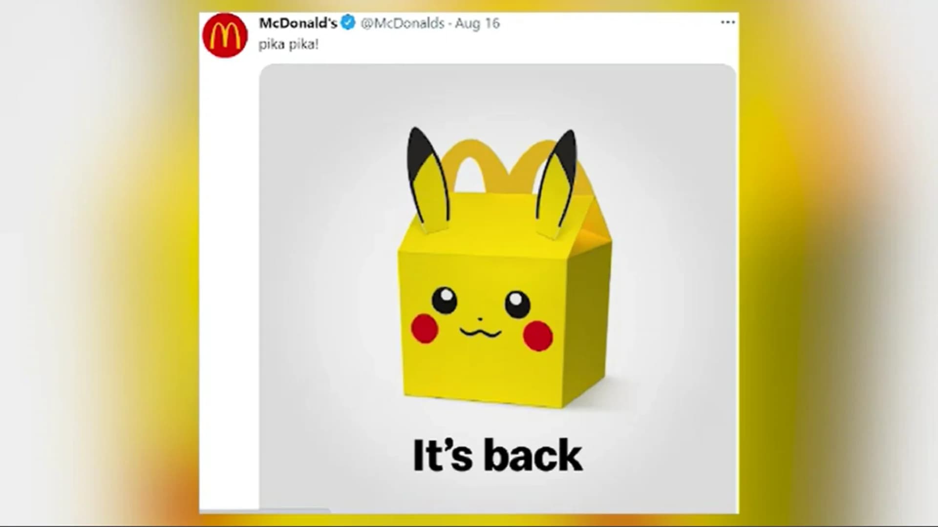 Catch ‘em all: McDonald’s brings back Pokémon Happy Meals 