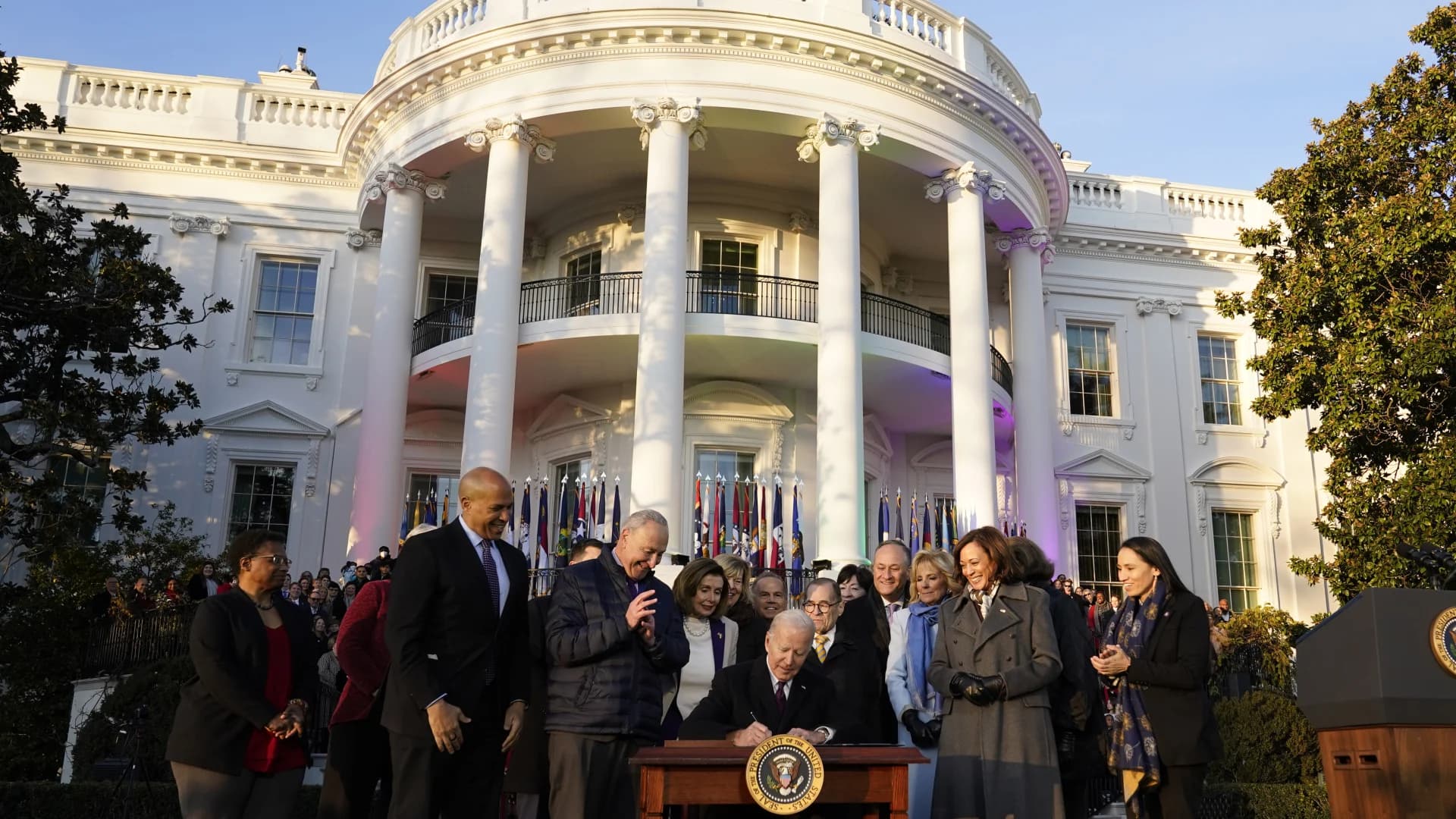 Biden signs gay marriage bill at White House ceremony