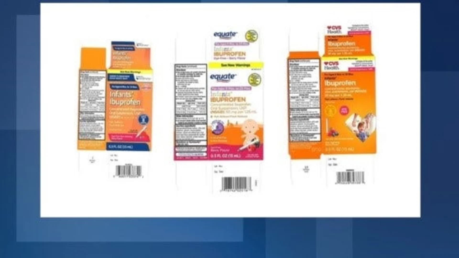 Tris Pharma, Inc. voluntarily recalls 3 lots of infant ibuprofen